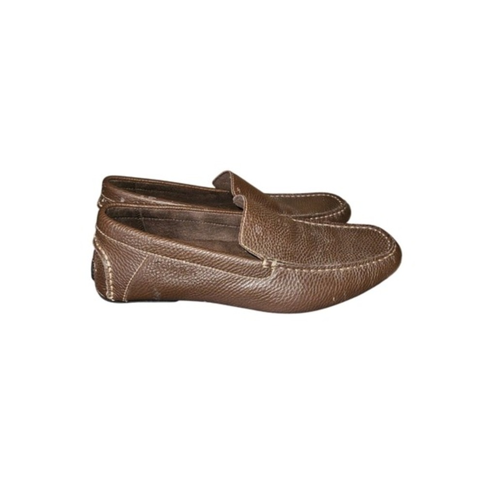 Calvin Klein Menton Brown Leather Slip-On Loafer Men's 9.5 M Casual Dress